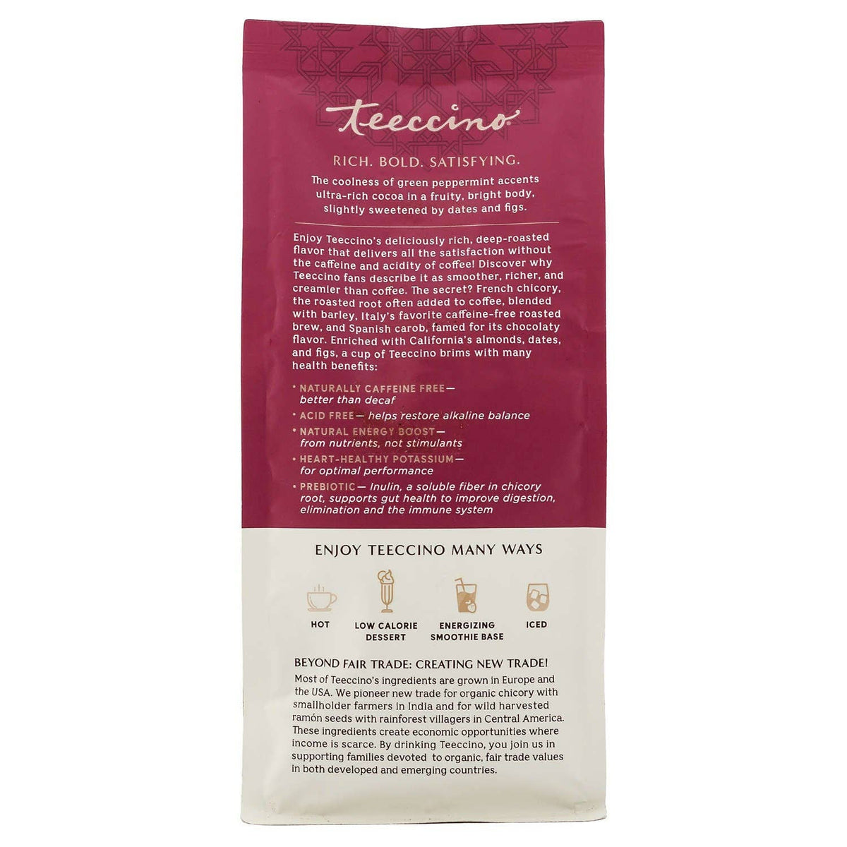 Chocolate Peppermint Chicory Herbal Coffee-75% Organic