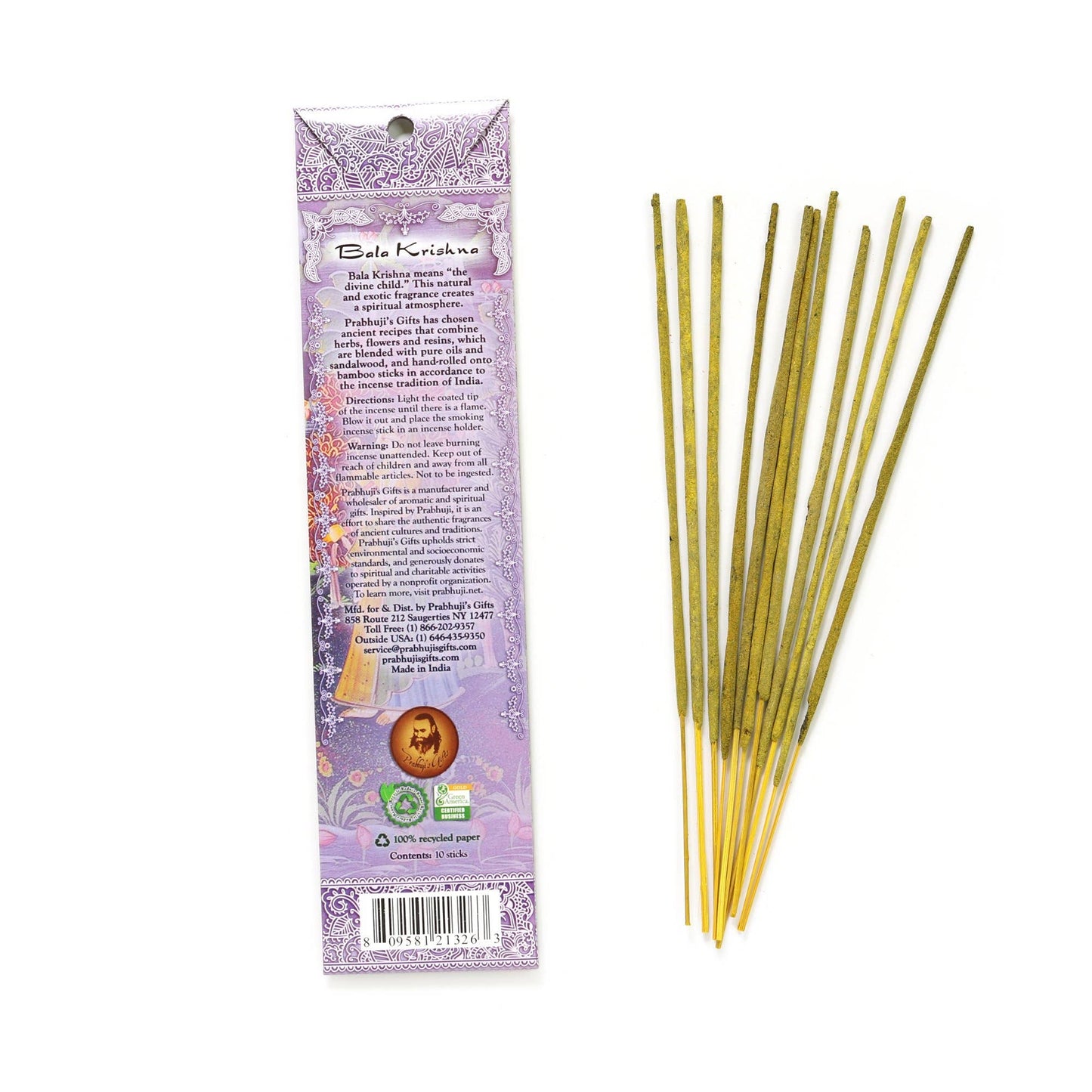 Incense Sticks Bala Krishna - Saffron and Frankincense