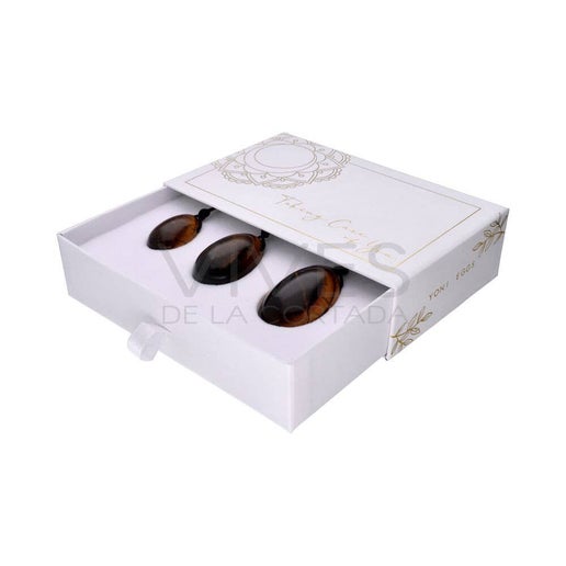 Tiger's Eye Yoni Eggs Pack with Hole